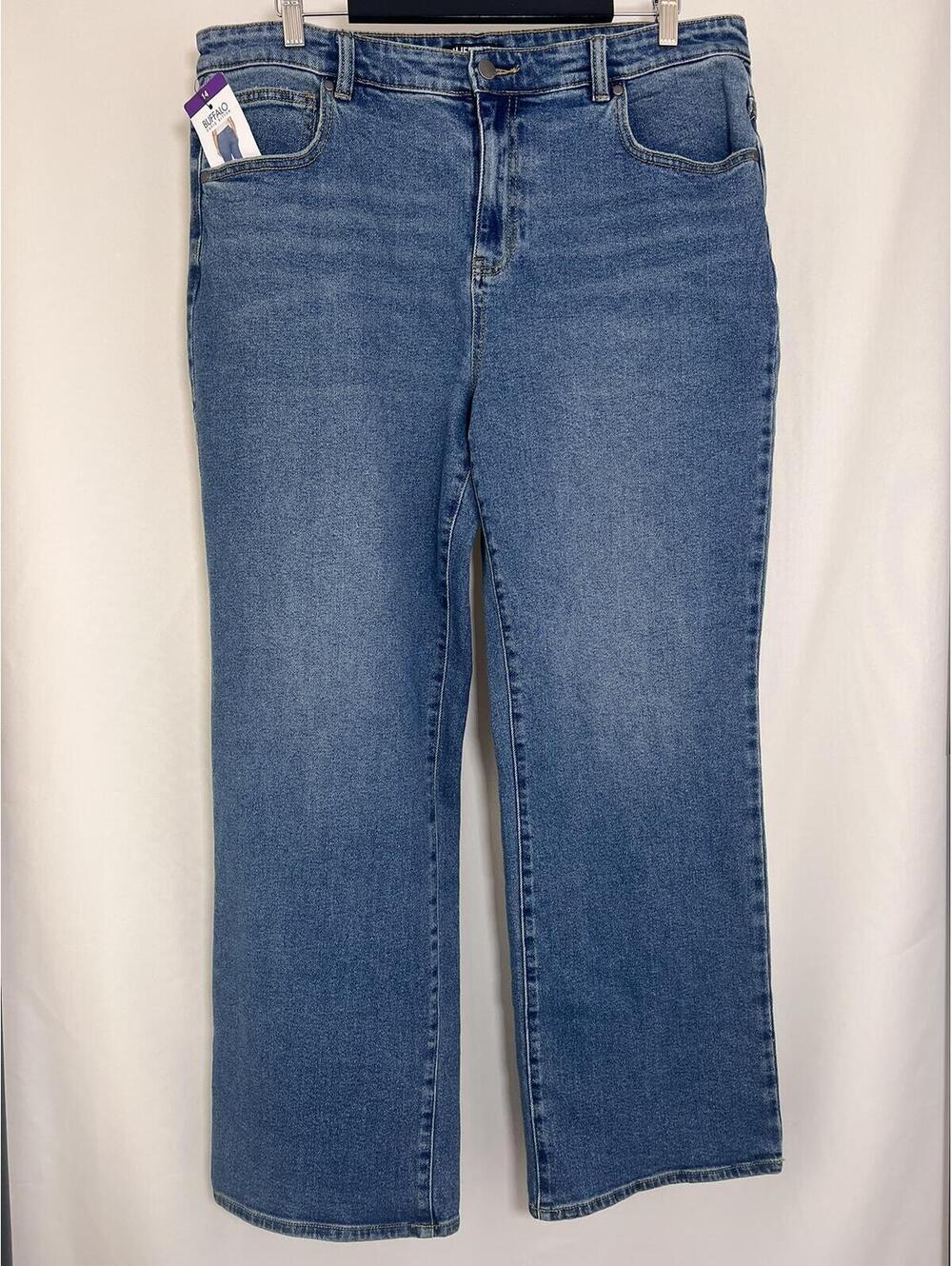 NWT Buffalo David Bitton High Rise Wide Leg Jeans Women's Size 14
